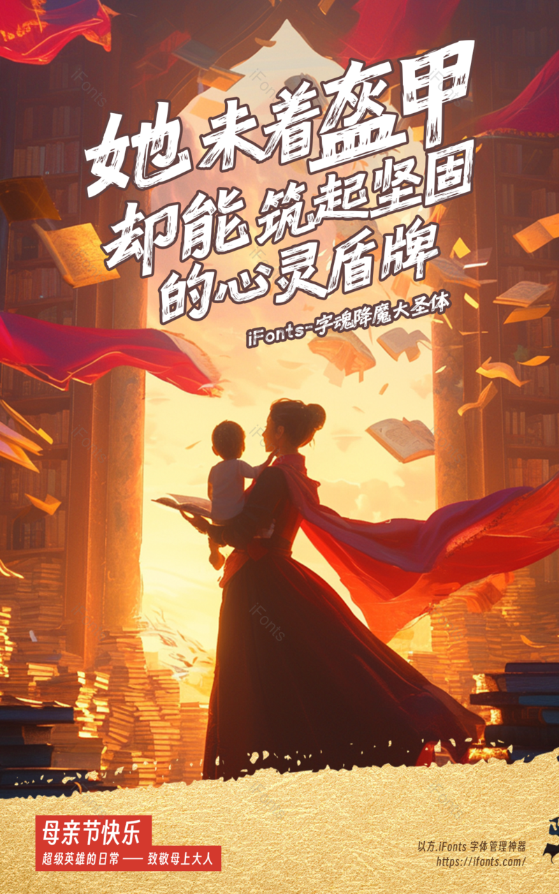 母亲节超人超级英雄节日海报,设计模板,设计模板大全,设计模板下载